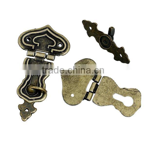 Zinc Based Alloy & Iron Based Alloy Case Locks Antique Bronze 6.3cm x3.9cm 4.8cm x1.6cm