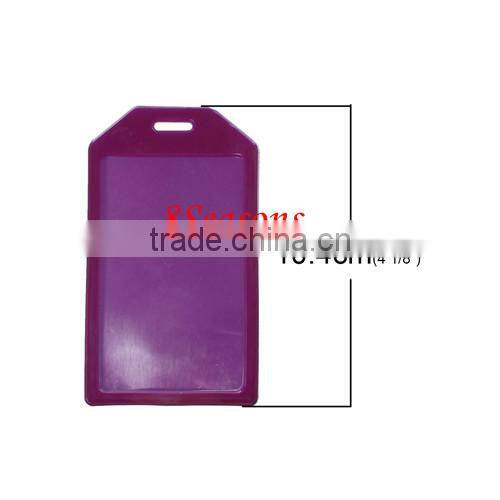 Purple Vertical Polyvinylchlorid ID Cards Badges Holders 10.4cm x5.9cm