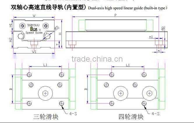 SGB15UU-4 camera slide linear sliding block bearing
