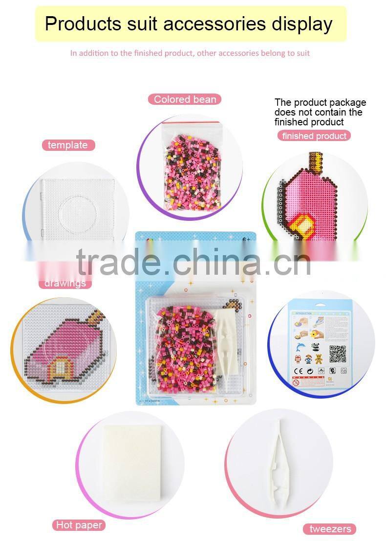 iyfashion 5mm hama perler fuse beads the creamslice set with puzzle iron paper and twezzer hama beads toys for kids 18024