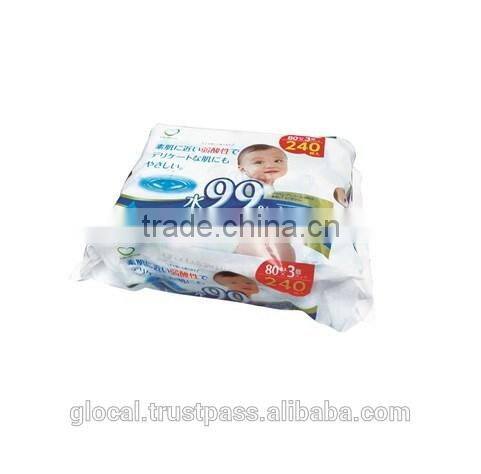 Japan Baby Wipes 99% water baby wipe 80sheets 3p/pack Wholesale