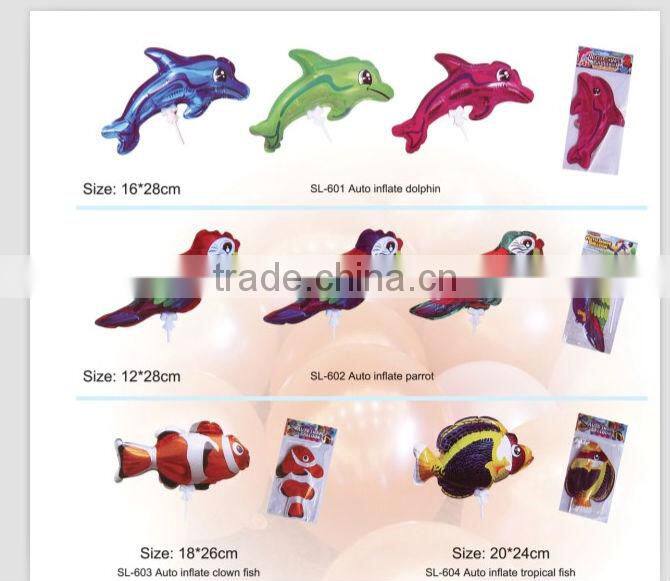 self Auto inflatable balloon bird shaped foil balloon