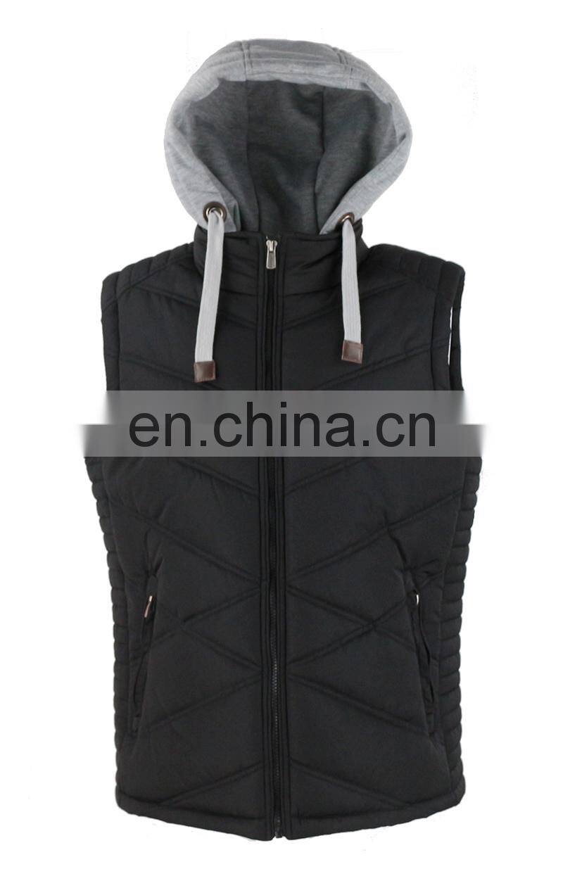 2017 men winter padded vest , cheap price quilted vest for man
