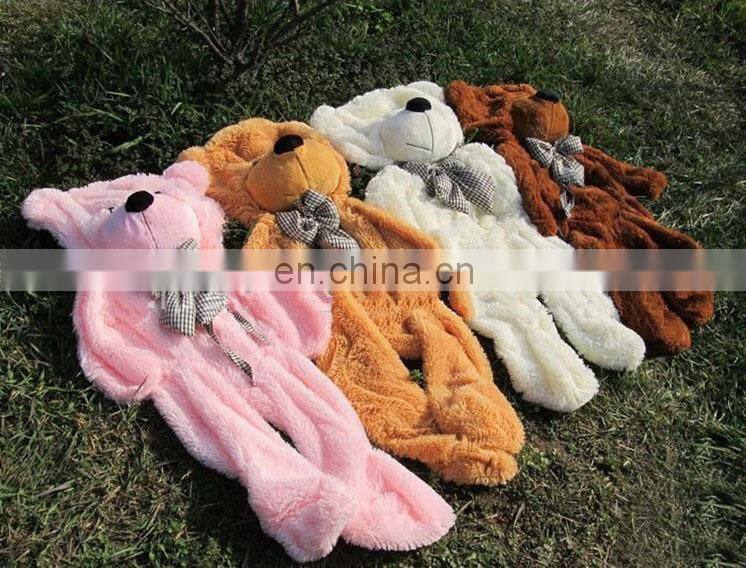 hot sale unstuffed plush teddy bear/skin of plush teddy bear free sample big teddy bear 200cm plush bear/stuffed big size bear