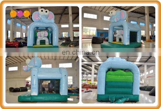 2017 AOQI newest design elephant family mini inflatable jumper bouncer for kid with free EN14960 certificate