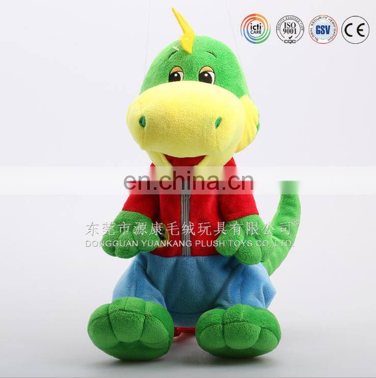 Customized cartoon animal dragon plush dinosaur backpack for kids