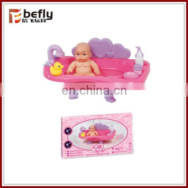 Baby toy doll bed with doll