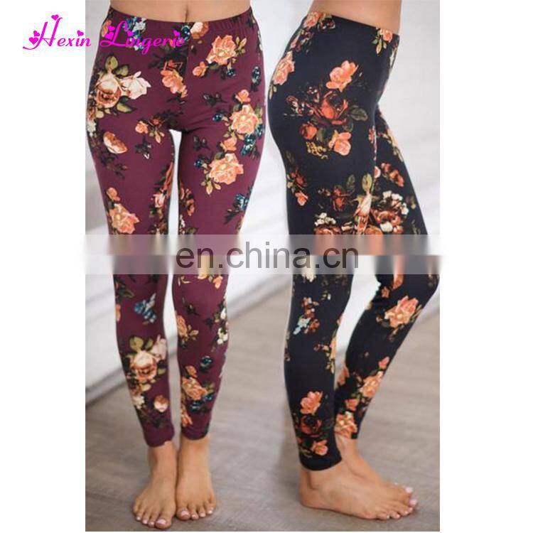 Top Selling women printed long lularoe made waistband custom fitness leggings push up
