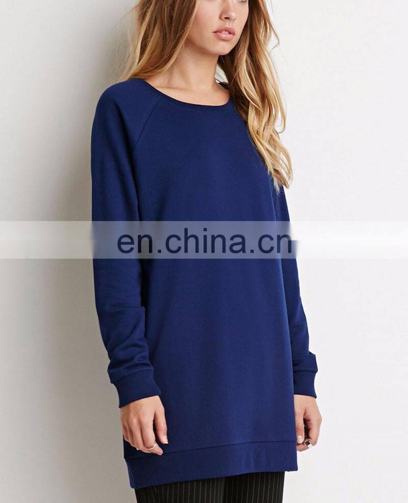 Custom pullover plain women hoodies/crewneck sweatshirt