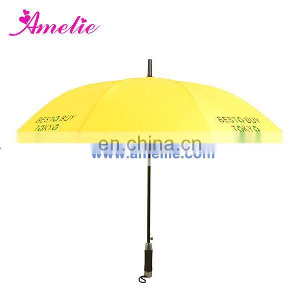 Yellow Straight Customized advertising umbrella