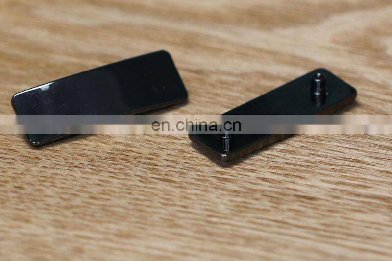 wholesale black color blank metal label for clothing