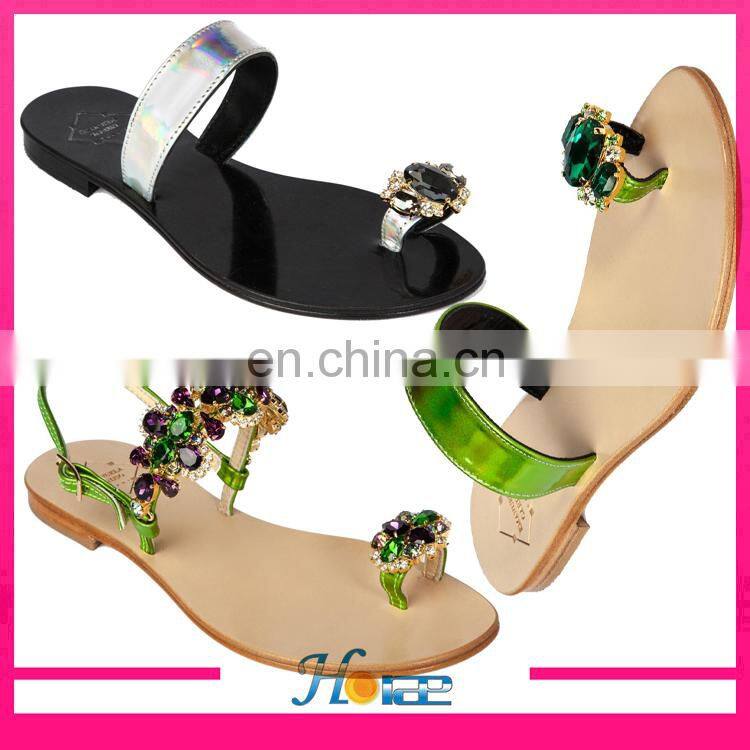 fashion handmade lady shoe decoration crystal sandal chain