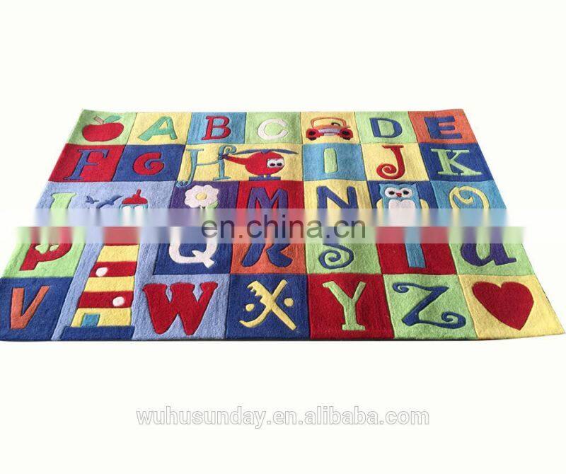 HAND-TUFTED KID RUG - EDUCATIONAL ALPHABET