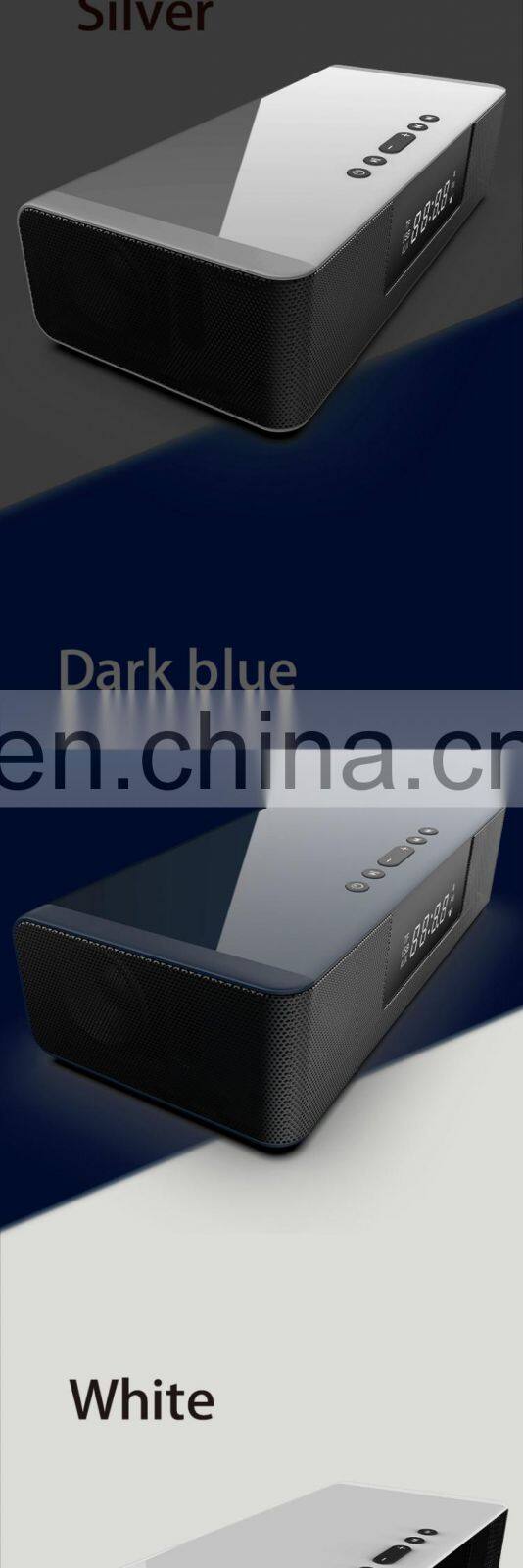 custom design mini portable wireless speaker fabric bluetooth speaker with fm radio Qi Charger