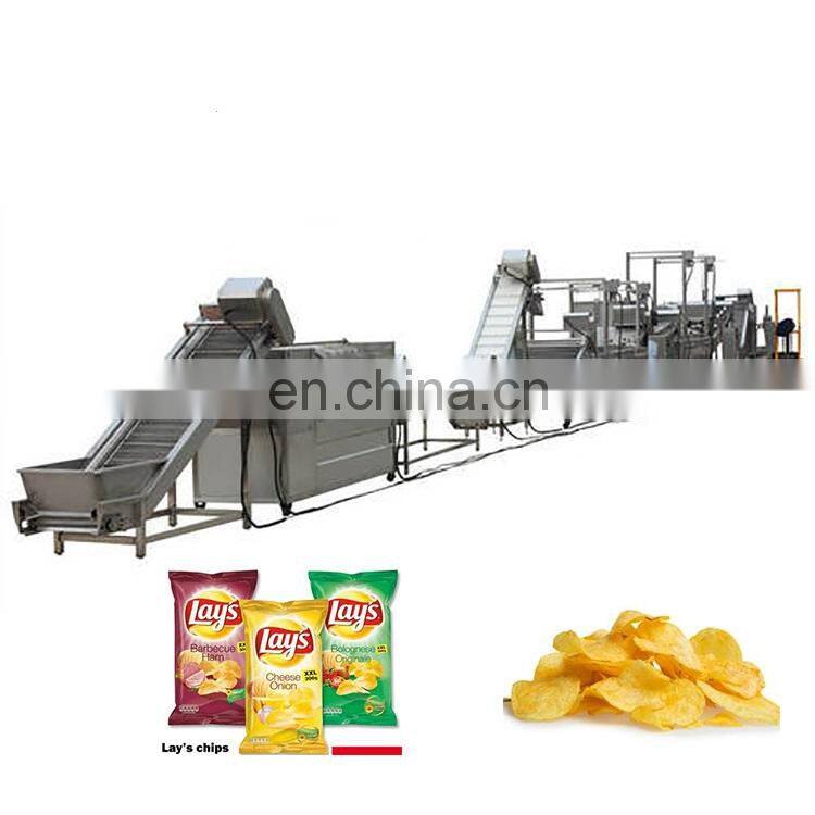Industrial Automatic French Fries Sweet Potato Chips Peeler Slicer Washing frying Making Machine Price