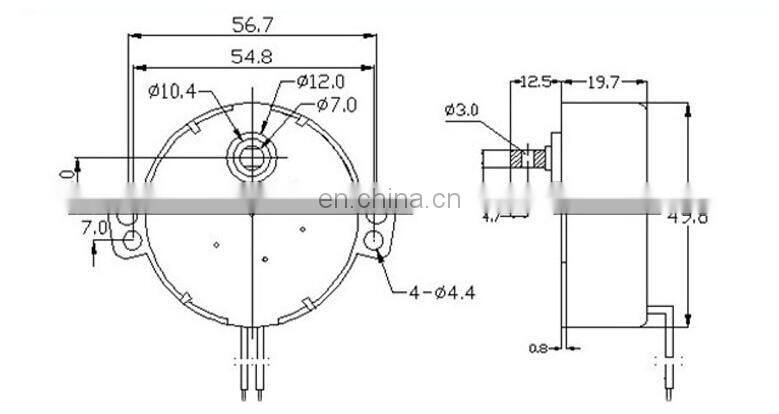 49TYZ 12V AC 5-6rpm or 220V AC single-phase asynchronous AC motor