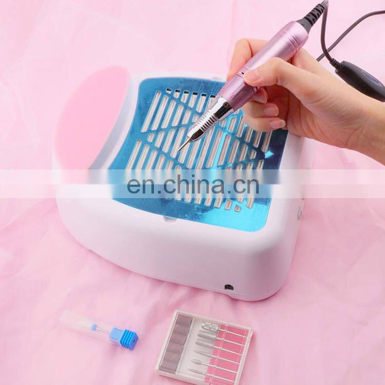 40W New Strong Power Nail Dust Collector Nails Fan Art Salon Suction Dust Collector Machine Vacuum Cleaner Fan with EU Plug