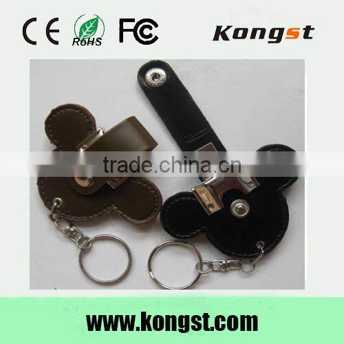 Custom Leather USB Pendrive,Embossed Logo Leather USB Flash Drive 2.0