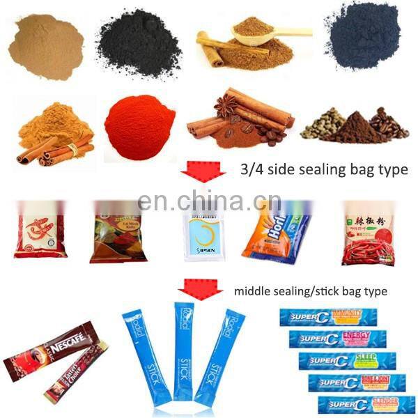 Best instant drink sugar coffee pouch stick sachet packing machine with lowest price