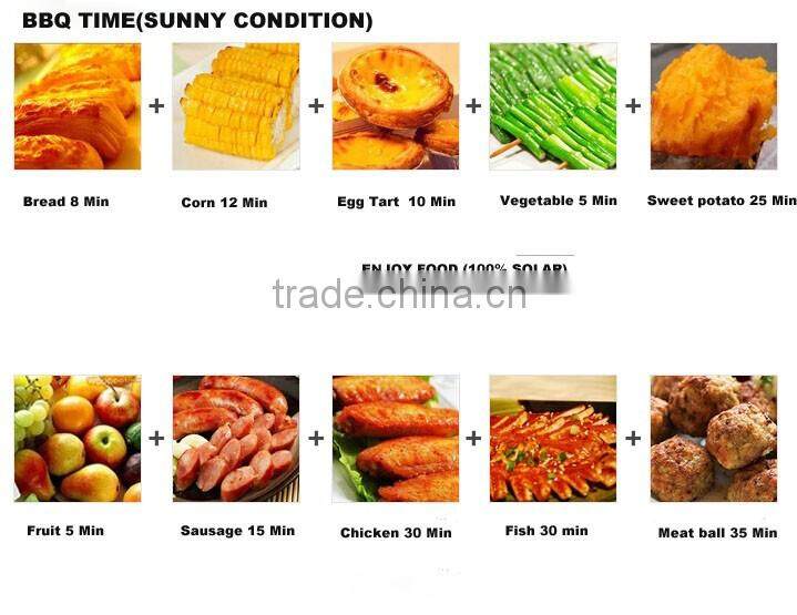2016 hot sale outdoor solar cooker BBQ
