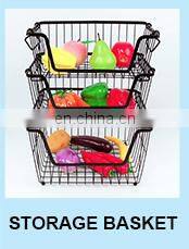 China factory Creative Countertop Kitchen Storage 2 tier Hanging Metal Iron Wire Fruit Bowl Basket