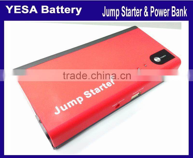 for any displacement Gasoline Car / Diesel Vehicle Thin Tpye 11000mAh Li-ion battery for USB EC5 output Jump Starter