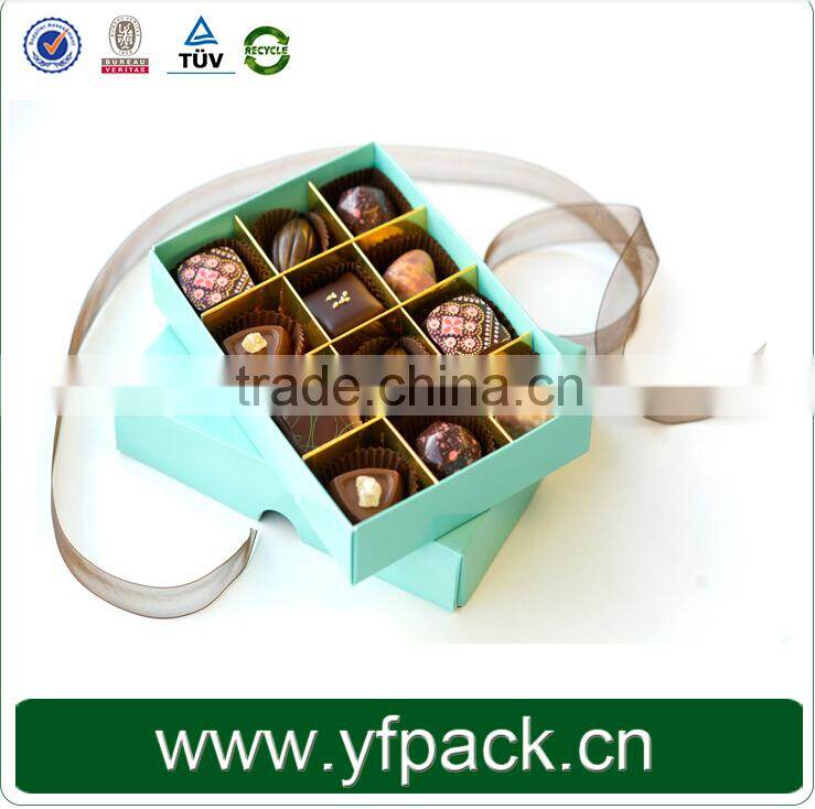 Yifeng 100% quanlity custom luxury printed cardboard chocolate gift box packaging