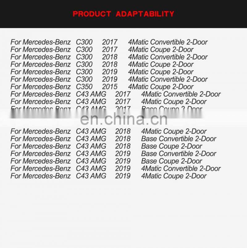 Carbon Fiber Rear Bumper Splitters Aprons Flaps for Mercedes Benz C class C205 C43 coupe 2015-2019