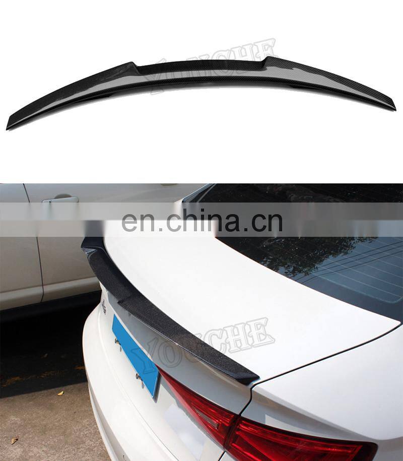 M4 V style carbon fiber rear trunk wings spoiler for Audi A3 S3 2013-2017 carbon fiber spoiler