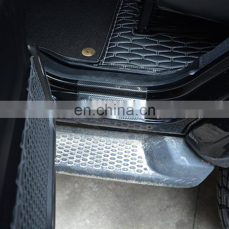 4*4 Carbon Fiber Door Sill 4 Doors for Jeep Wrangler JL 2018+ Accessories Black Door Sills