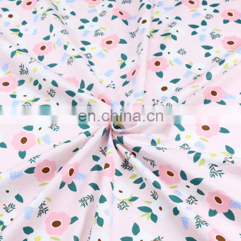 Small floral printed cotton garment fabric twill wholesale home textile bed set pure cotton woven fabric