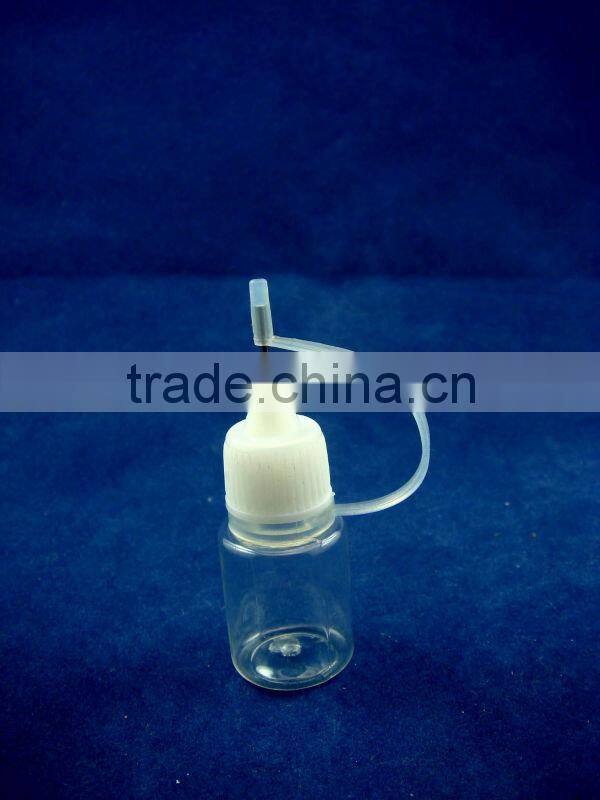 e-liquid e cigarette needle bottle 5ml,pet/pe 5ml needle bottle with rubber
