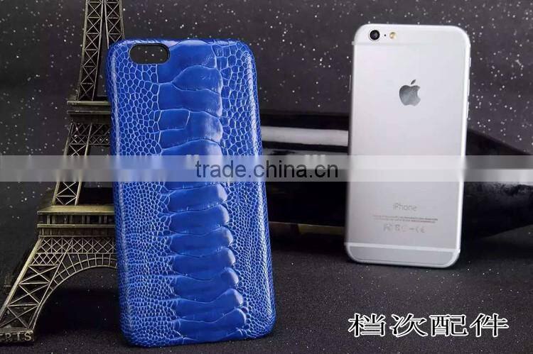 Luxury real exotic ostrich leg skin case for iphone 6 / 6S / iphone 6 plus