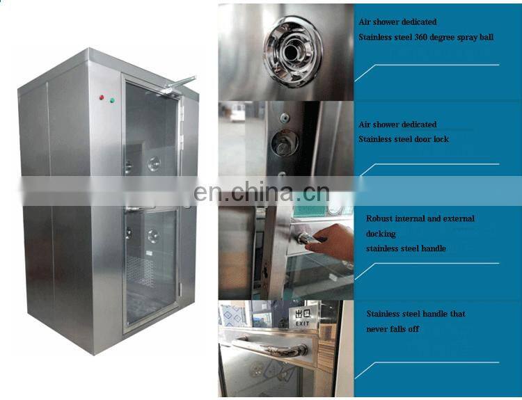 Professional Manufacture High Efficiency Cleanroom Air shower Class 100 48 Nozzles Air Shower Room
