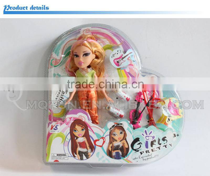 Mini Qute 30 cm kawaii big eyes beautiful America Latex kid fashion Plastic doll educational toy with accessories NO.YS2011-5B