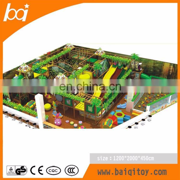Amusement park custom theme plastic kids cheap playground indoor play equipment with slides