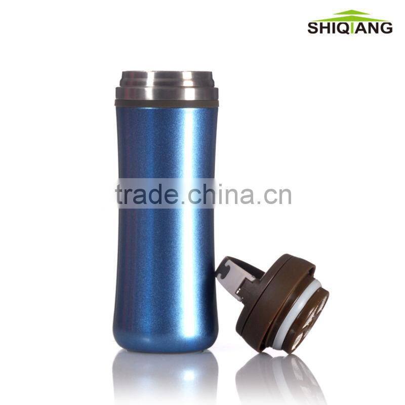 2013 innovative bpa free double walled stainless steel waterproof vacuum thermal mug with hook and filter