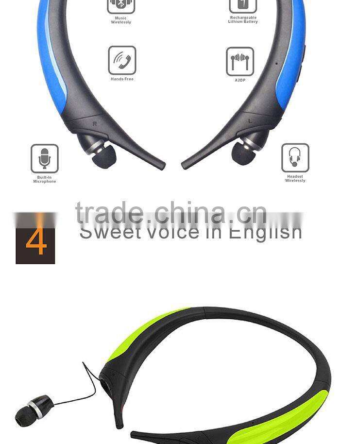 china bluetooth wireless headset headphones price with Calls vibration