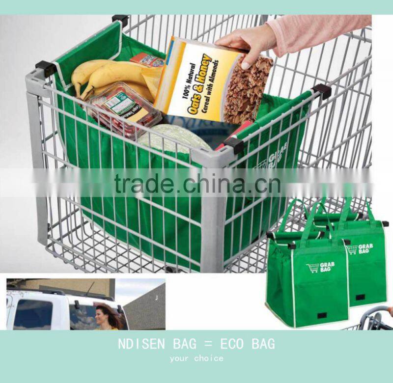 supermarket cart shopping bag carrier with wheel