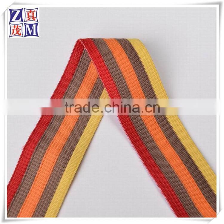 Wholesale crochet elastic binding striped webbing tape