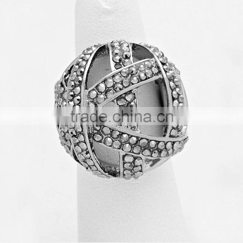 Wholesale Costume Jewelry Crystal Pave Stretch Ring