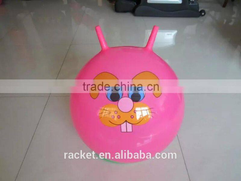 18" wholesale cute PVC toy jumping pop ball with handle