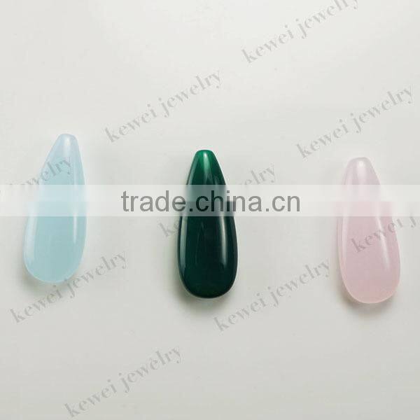 Colorful glass gems pear shape cheap gemstone