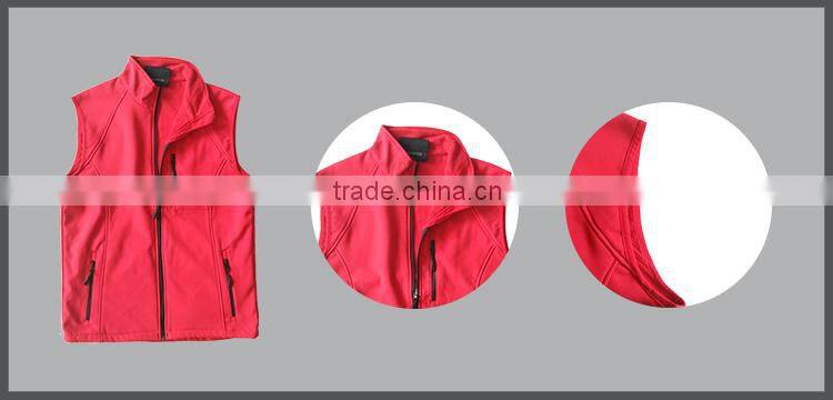 red warm cotton-padded vest