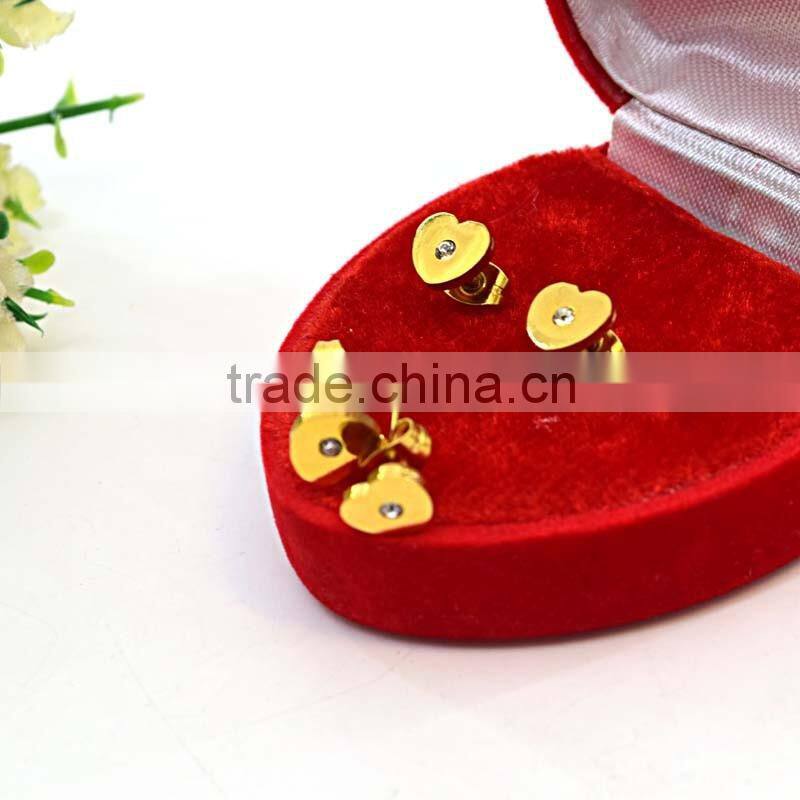 New gold plated jewelry 316l stainless steel jewelry gold earrings