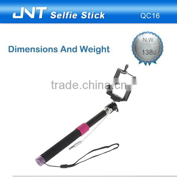 360 degree rotating folding wire selfie stick for phones QC16