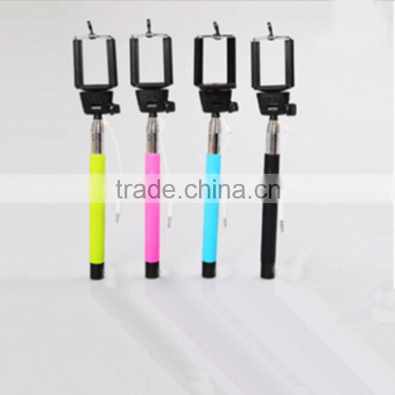 Fashion selfie stick with aux cable QC11