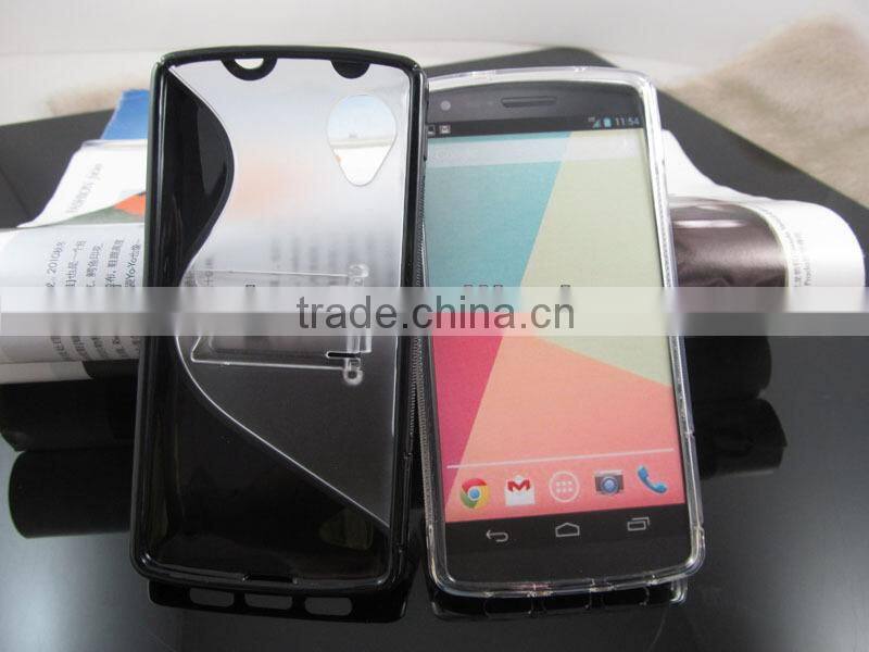 PC support frame TPU cell phone/mobile case/cover for Google Nexus 5