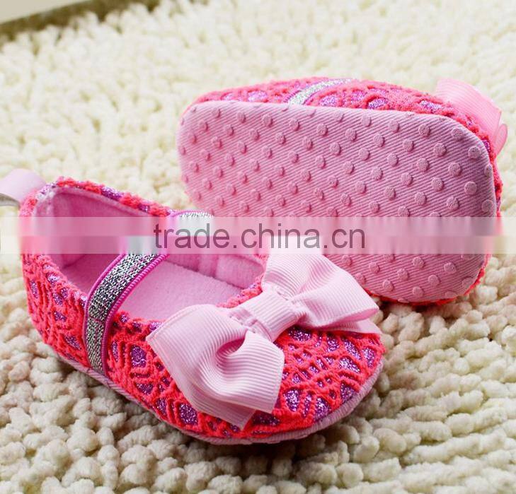 Baby shoes bowknot baby shoes pink color girl shoes cheap children shoes