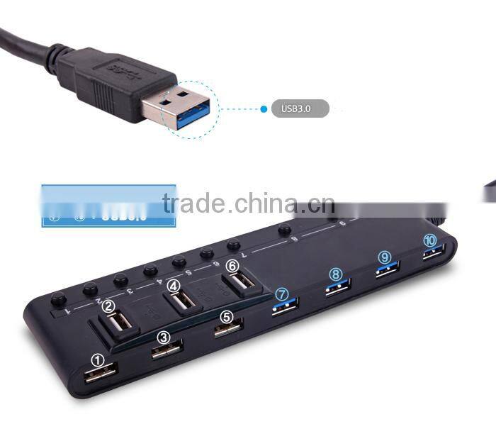 Multi 10 Port USB 2.0 3.0 in One USB Charging Hub